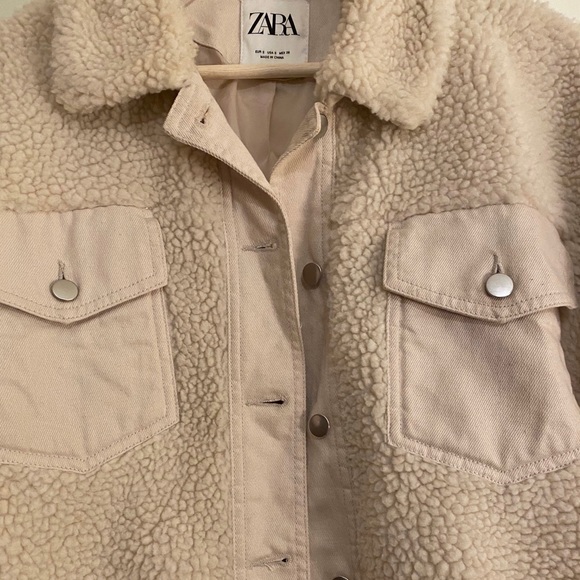 💓SOLD💓Zara faux shearling sherpa teddy jacket - Picture 4 of 4